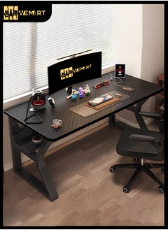 Buy Gaming Desk, Computer Table C-Shaped Table Legs Simple Game Table, Office Desk Home Desk Student Writing Study Table, Black (100*60CM) in Saudi Arabia