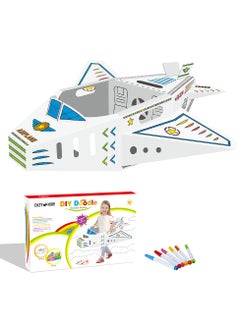 اشتري Eazy Kids - DIY Doodle Coloring Kit w/ Set of 6 Sketch Pens - Wearable Airplane في الامارات