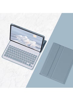 Buy Lightweight Smart Cover with Magnetically Detachable Wireless Keyboard for Huawei MatePad SE 10.4 Blue in Saudi Arabia