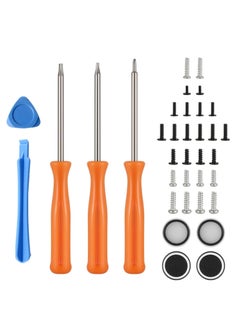 اشتري Screws Set for PS5 Xbox Controller, PS5 Controller Repair Kit, T6 and T8 Screwdrivers Phillips and Torx Security Screwdriver with Joystick Covers Compatible with PS5 Xbox في السعودية