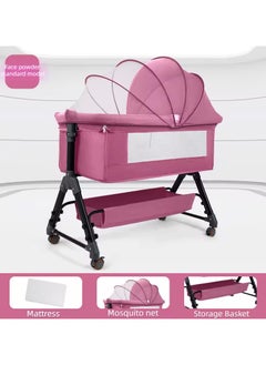 اشتري Baby Bassinet Bedside Sleeper Baby Bedside Sleeper Bassinet Bed 3-in-1 Portable Crib For Newborns في الامارات