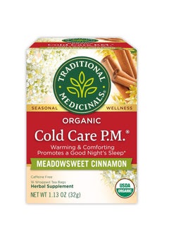 Buy Traditional Medicinals Organic Cold Care PM Meadowsweet Cinnamon 16 Wrapped Tea bags 32g in UAE