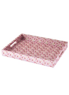 Buy Square Leather Serving Tray Medium Size Multi Use in Saudi Arabia