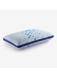 Buy Latex Plus Regular Pillow - Elite Latex Plus For Comfort And Support. Pamper Your Head And Neck - Knitted Fabric., Blue, Pack of 1 in UAE