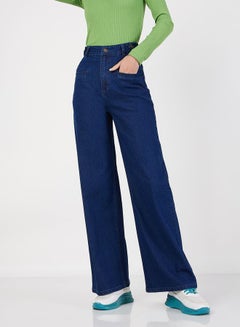 اشتري High Rise Straight Fit Jeans with Slip Pocket في السعودية