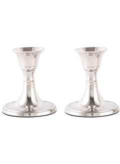 Buy Voidrop Mini Candlestick Holders Set 2 Pcs,Taper Candle Holders, Candle Holders, candle holders for table centerpiece for Wedding, Festival, Party and Festival Decor (Silver) in UAE