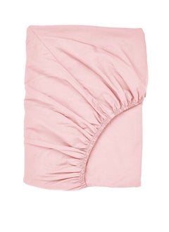 Buy Fitted Sheet Light Pink 180x200 cm in Saudi Arabia