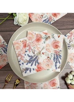 Buy 100pcs Color Napkins Decor Printing Napkin Printed Napkins Wedding Napkin Wedding Decoration Tea Party Decorations Disposable Tissue in UAE