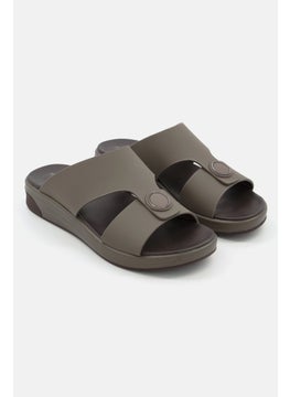 Buy Men Slip On Sandals, Dark Khaki in UAE