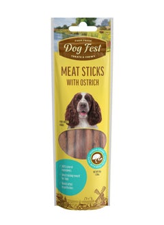 Buy Meat Sticks With Ostrich Treats For Adult Dogs 45G in UAE