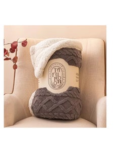 اشتري Winter and summer Thick Warm Blanket Pattern Design Faux Blankets 2-Layer Fleece Soft Bedspreads Blanket Size : 200x230cm) (Color : grey في الامارات