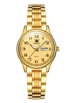 Buy Watches for Women Stainless Steel Quartz Analog Water Resistant Watch Gold 5567 in Saudi Arabia