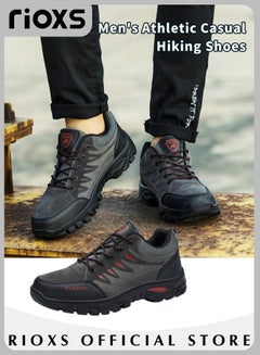 Buy Men's Athletic Casual Hiking Shoes Lightweight Outdoor Running Shoes Mesh Breathable Fashion Sneakers in UAE