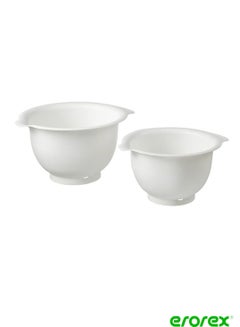Buy Mixing bowl set of 2 white in Saudi Arabia