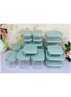 Buy AKSA Set Of Healthy Plastic Refrigerator Containers - 18 Pieces in Egypt