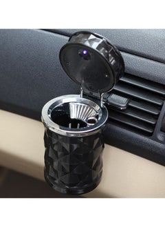 اشتري LED Portable Car Truck Auto Office Cigarette Ashtray Holder Cup Black في السعودية