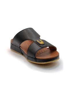 Buy Al Baaz Black Arabic Sandals for Men - Traditional Leather Men Sandals in UAE
