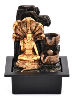 Buy Indian Occasions, Home Décor Water Fountain w/ yellow light operated by electrical pump (SHIVA) 21 x 17x 25CM in UAE