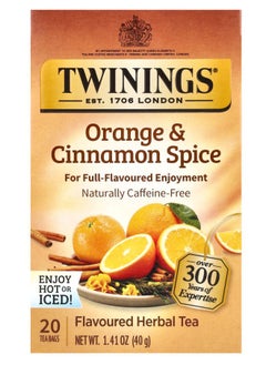 اشتري Flavored Herbal Tea Orange & Cinnamon Spice Caffeine Free 20 Tea Bags 1.41 oz (40 g) في الامارات