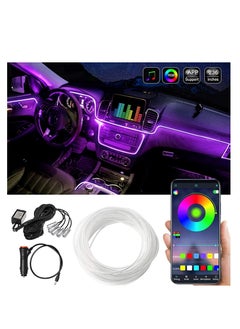 Buy Car LED Strip Lights Multicolor RGB Car Interior Lights 5 in 1 and 6 meters in UAE