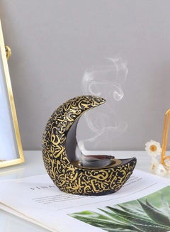 Buy Moon Shape Resin Incense Burner(Mabkhara),Bukhoor Incense Holders-Black in UAE