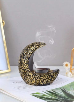 Buy Moon Shape Resin Incense Burner(Mabkhara),Bukhoor Incense Holders-Black in UAE