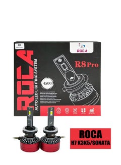 Buy Roca R8Pro LED Head light System 4500LM for Car Vehicle - 2 pcs set - Model: H7-K3-KS-SONATA in Saudi Arabia