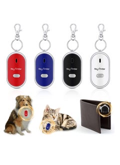 Buy 4 Pieces Key Finder Locator LED Light Remote Sound Control Lost Key Finder with Keychain for Child Elderly Pet Luggage in UAE