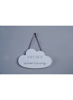 Buy Cloud Decor 22x13x0.9cm White in UAE