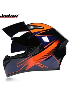 اشتري New Double Mirror Helmet Semi Full Cover Four Seasons Motorcycle Helmet في السعودية