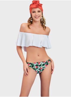 Buy High Leg Printed Bikini Bottom in UAE