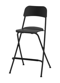 اشتري Bar stool with backrest foldable black/black 63 cm في الامارات