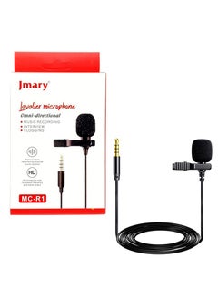 اشتري Professional Lavalier Lapel Microphone Omnidirectional Condenser Mic في الامارات