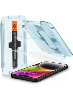 اشتري Glastr Ez Fit (2 Pack) iPhone 14/ iPhone 13 Pro/ iPhone 13 Premium Tempered Glass Screen Protector (6.1 inch) - Case Friendly في الامارات