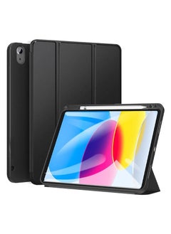 Buy Case for iPad 10th Generation 10.9 Inch 2022 Built-in Pencil Holder Flexible Back Cover, Trifold Stand, Auto Sleep Wake Rebound Series for iPad 2022 Model A2696 A2757 A2777 10th Generation 10.9 Inch Black in UAE