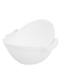 Buy Plastic Portable rice and Vegetables strainer, Rice, Vegetables and fruits strainer, White, Size 22 Cm in Saudi Arabia