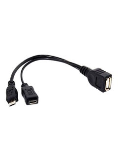 Buy USB 2.0 Host OTG Adapter Cable Black in Saudi Arabia