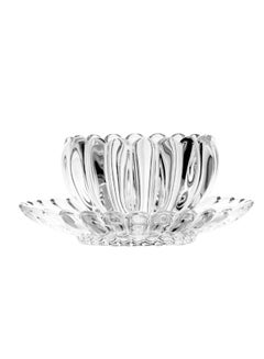Buy Glass Serving Plate With Bowl in Saudi Arabia