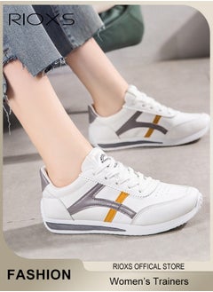 Buy Women's Fashion Sneakers, Casual Low Top Sneaker, Lightweight Sports Shoes For Women, Comfortable Breathable Slip-On Shoes, Laides Flat Shoes, Lace-Up Corsair Shoes, Trainers For Waliking Running Or Daily Wear in Saudi Arabia