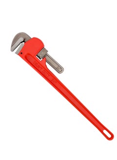 Buy Geepas 24" Pipe Wrench- GT59342, Cast Iron Construction, Drop Forged CS Jaw, Satin Finished, with Comfortable Grip, Highly Durable, Perfect for Hardening and Loosening Pipes, Red in UAE