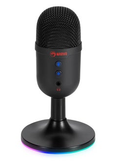 Buy Wired Gaming Microphone with RGB Backlight - Professional 3D Stereo Live Sound in UAE