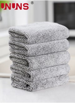 اشتري 5PCS Microfiber Kitchen Rags, Cleaning Cloth for Dishes, Kitchen Dish Cloth Cotton Dish Rags, High Absorbent Cleaning Cloth Durable في السعودية