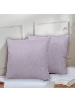 Buy Satin Blush Pink Blush 16x16 Inch Decorative Cushion & Cushion Cover-Set of 2 in UAE