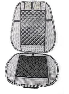 اشتري Car Driver Seat Cushion Breathable Mesh Cooling Seat Cover Back Massage Cushion for Car Auto Truck - Black في مصر