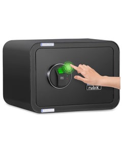 Buy Safe Box with Biometric Fingerprint Lock A4 Document Size Safety Deposit Box for Home Office Shop (35x28x25cm) Black in UAE
