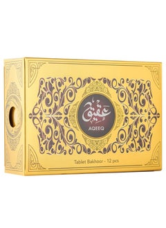 اشتري Aqeeq Tablets Bakhoor Pack of 12, 100% Pure Oriental Oud Bakhoor في الامارات