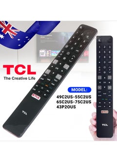 اشتري بديل عالمي لجهاز التحكم عن بعد TCL-SMART-TV-Remote ، جهاز تحكم عن بعد جديد محسن بالأشعة تحت الحمراء TCL NETFLIX في الامارات