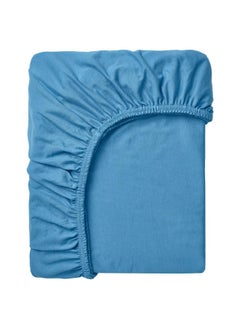 Buy Fitted Sheet Blue 90X200 Cm in Saudi Arabia