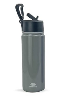 Buy Impressions Thermal Mug Double Stainless Steel Wall vacuum insulated 600ML Grey in Egypt