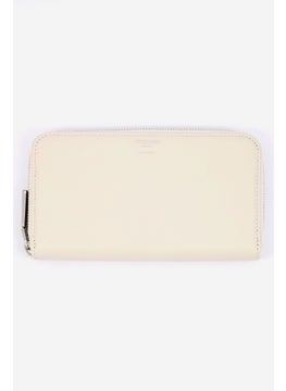 اشتري Women Nail Zip Around Wallet 19 L x 11 H x 2 W cm, Off,White في السعودية